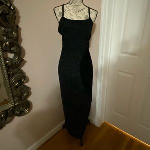 Black Long Spaghetti Strap Dress